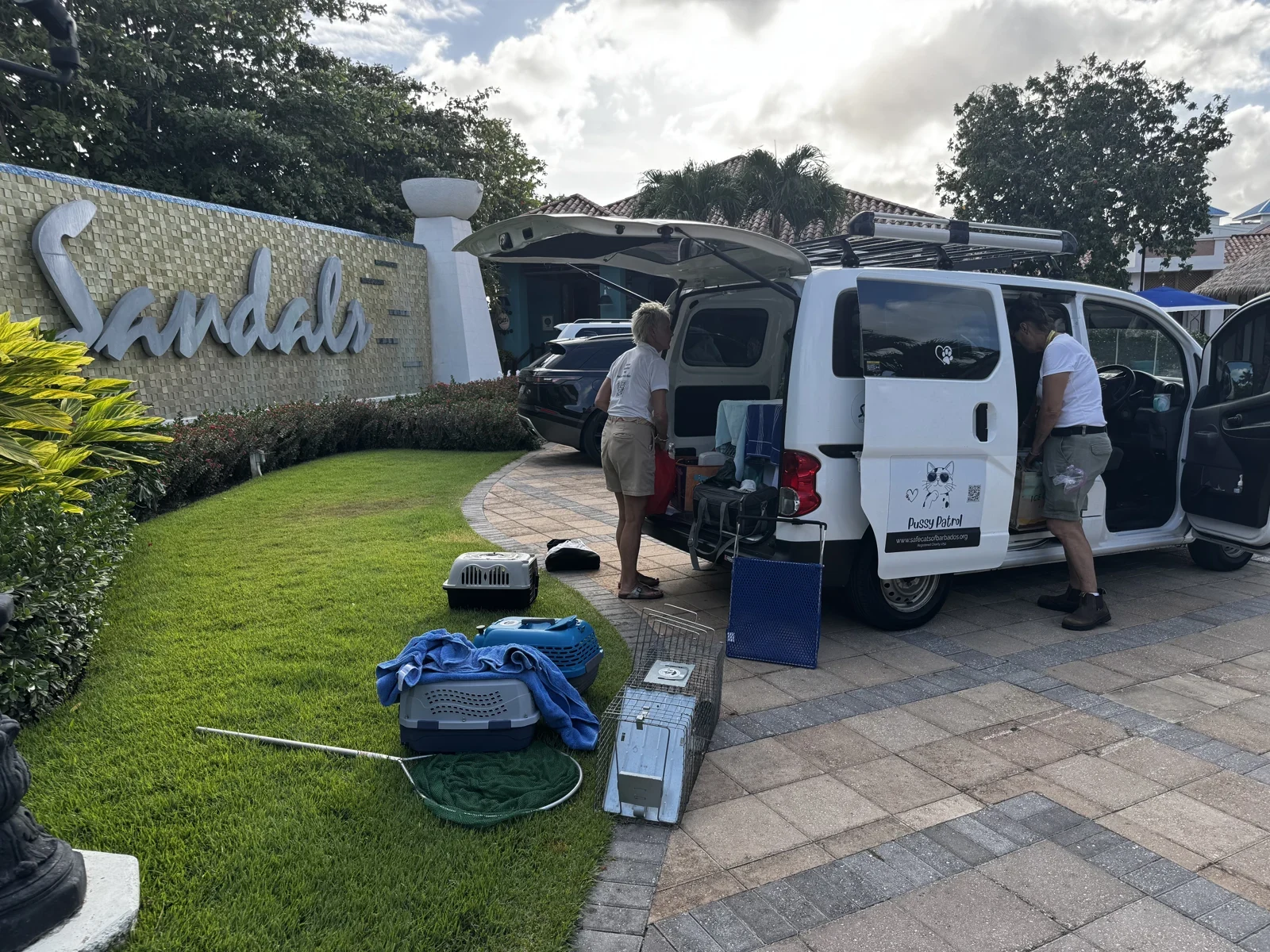 Safe Cats equipment and transport at a hospitality property