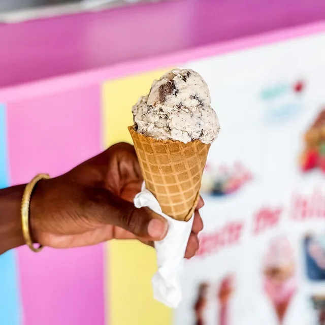 An ice cream cone pictured for Ally’s Shave Ice