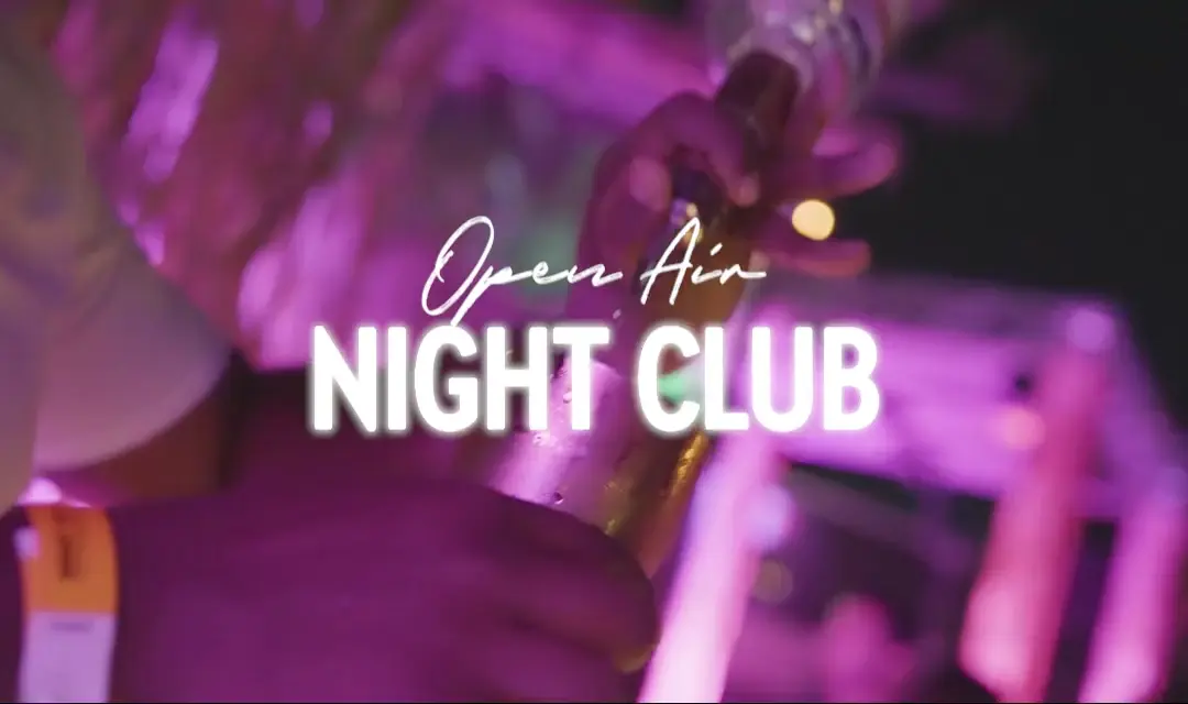 Nightlife scene at the Harbour Lights open-air nightclub